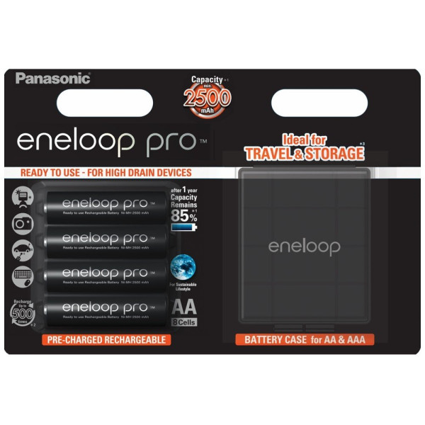Аккумулятор Panasonic Eneloop Pro AA 2500 mAh 4BP+Case